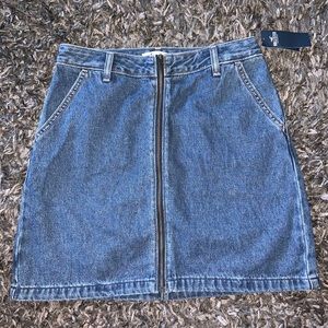 hollister jean skirt